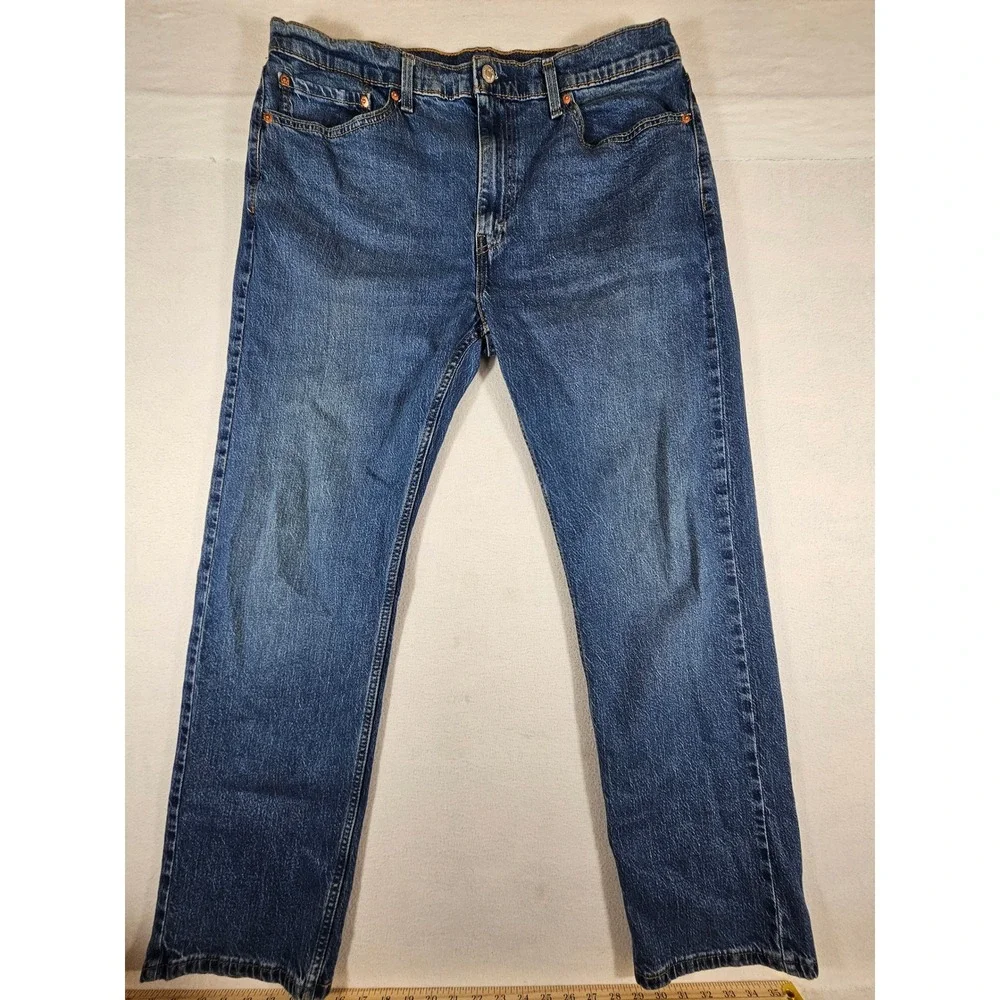 Levis 505 Regular Fit Straight Leg‎ Jeans Mens 38x32 Blue Denim 00505-3171